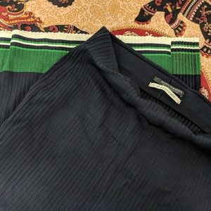 Scotch & Soda Pleated Navy wirh Green Strip Skirt